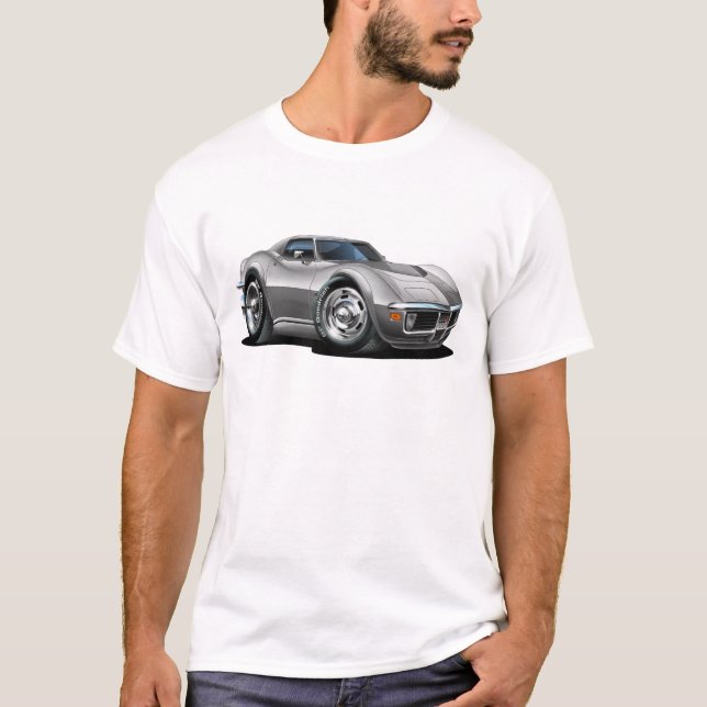 Silbernes Auto 1968-72 Korvette T-Shirt (Vorderseite)