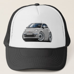 Silbernes Auto Fiats 500 Truckerkappe