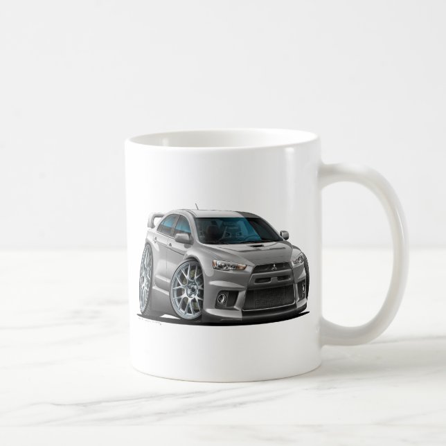 Silbernes Auto Mitsubishis Kaffeetasse (Rechts)