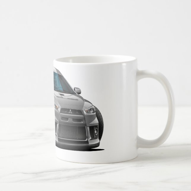 Silbernes Auto Mitsubishis Tasse (Rechts)