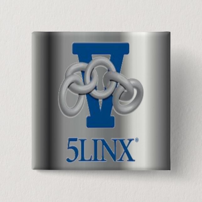 silbernes Button des Logo-5LINX (Vorderseite)