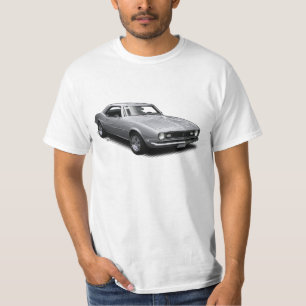 Silbernes Camaro auf weißem T - Shirt