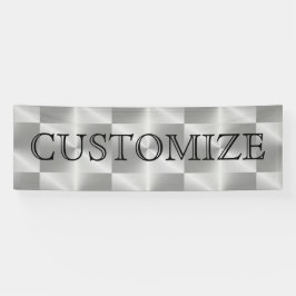 Silbernes Chrom-Metallgeometrische moderne Banner