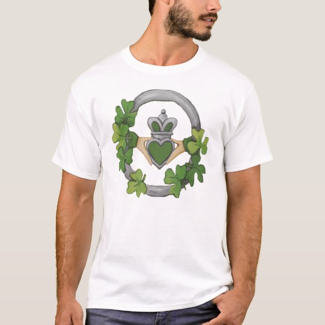 Silbernes Claddagh T-Shirt (Vorderseite)