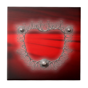 Silbernes Drahtgitter-Mandelbrot-Fraktal Fliese
