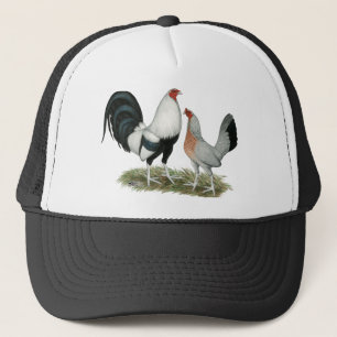 Silbernes Duckwing Gamefowl Truckerkappe