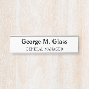 Silbernes elegantes modernes Template-Kundentür  Türschild