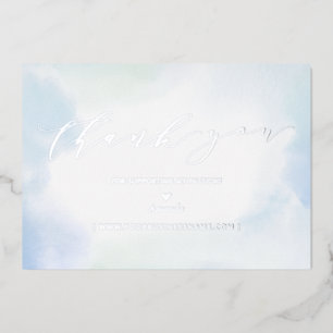 Silbernes Geschäft-Logo Danke Paketbeilage Folieneinladung