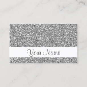 Silbernes Glitter-Muster Look-alike Visitenkarte
