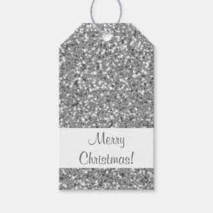 Silbernes Glittermuster Aussehen Geschenkanhänger