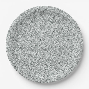 Silbernes Glittermuster Pappteller