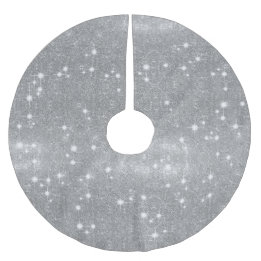 Silbernes Glitzer-Schein-Metallmetallischer Blick Polyester Weihnachtsbaumdecke