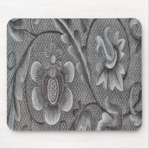 Silbernes Grau-gesponnenes Muster Mousepad