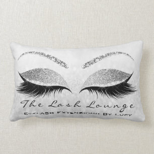 Silbernes Grau-Glitzer mustert Lendenkissen