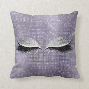 Silbernes Grau-Glitzer-Schwarz-Make-uplila Sequin Kissen
