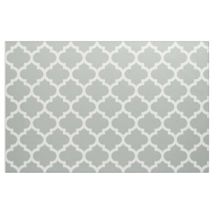 Silbernes Grau-Marokkaner Quatrefoil Gitter-Gewebe Stoff