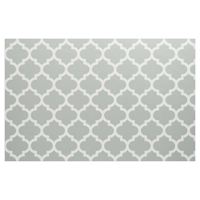 Silbernes Grau-Marokkaner Quatrefoil Gitter-Gewebe Stoff (Fat Quarter (45,7 x 55,9 cm))