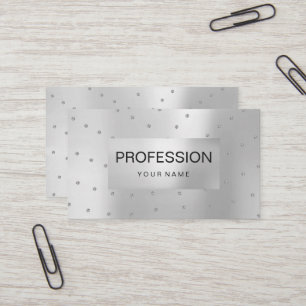 Silbernes Grau-metallische abstrakte Kristalle Visitenkarte
