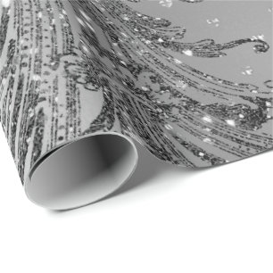 Silbernes Grau Metalllic Geschenkpapier