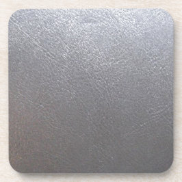 SILBERNES Grau-Schein: Ledernes Blick-Ende Getränkeuntersetzer