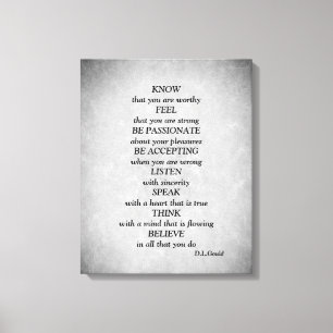 Silbernes Grau spielt inspirierend Gedichtkunst Leinwanddruck