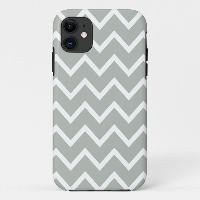 Silbernes Grau Zickzack Iphone 5 Fall Case-Mate iPhone Hülle (Rückseite)