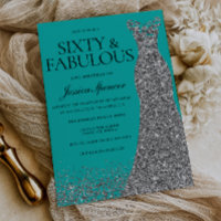 Silbernes Kleid Eleganz 60 & Fantastisch! 60. Gebu