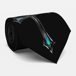 Silbernes Kreuz Krawatte