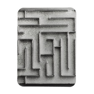 Silbernes Labyrinth Magnet