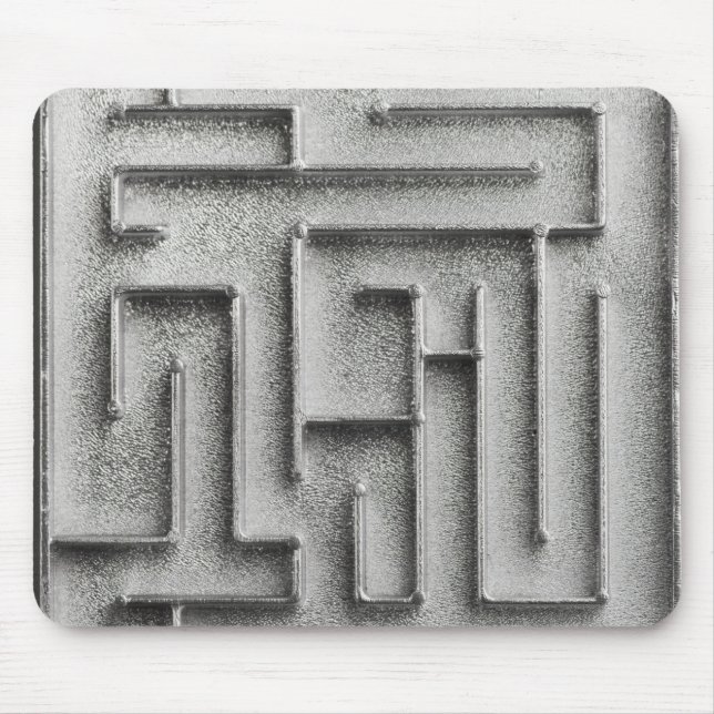 Silbernes Labyrinth Mousepad (Vorne)