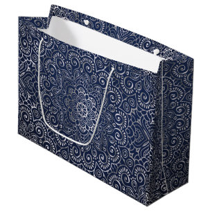 Silbernes Mandala Große Geschenktüte