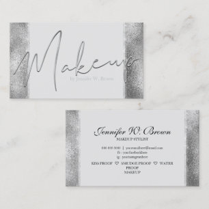 Silbernes modernes Makeup Lippen elegante Luxus Visitenkarte