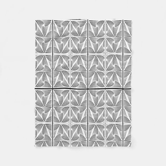 Silbernes Monochrom-Blattmuster-Fleece-Decke Fleecedecke (Vorderseite)