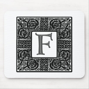 Silbernes Monogramm des Celtic-"F" Mousepad