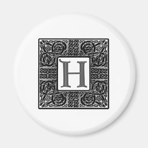 Silbernes Monogramm des Celtic-"H" Magnet