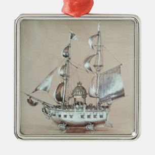 Silbernes Nef Silbernes Ornament
