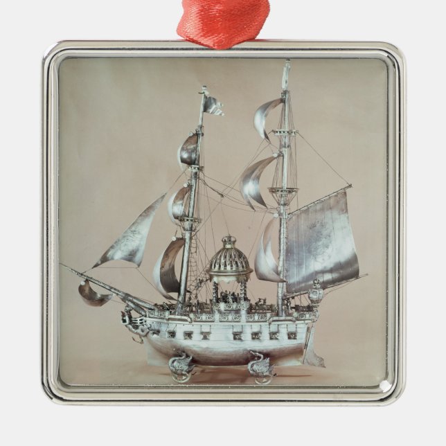 Silbernes Nef Silbernes Ornament (Vorne)