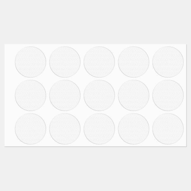 Silbernes Punkte-Muster-Rundes Untersetzer-Set Etiketten (Blatt)