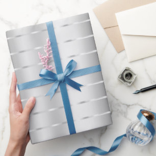 Silbernes Schleifenband Brautparty Geschenkpapier