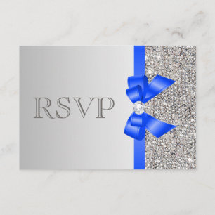 Silbernes Sequins-Diamant-königliches RSVP Karte