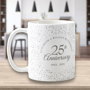 Silbernes Stardust zum 25. Jubiläum Kaffeetasse