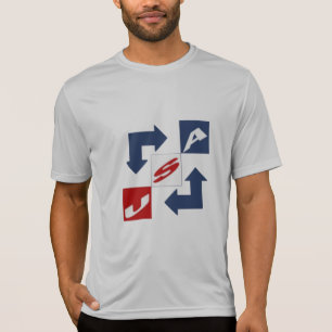 Silbernes T-Shirt DESIGN USA