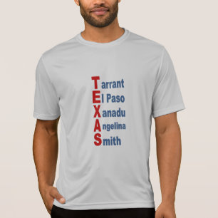 Silbernes T-Shirt TOURISMUS TEXAS