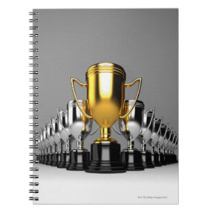 Silbernes Trophys 3 Notizblock