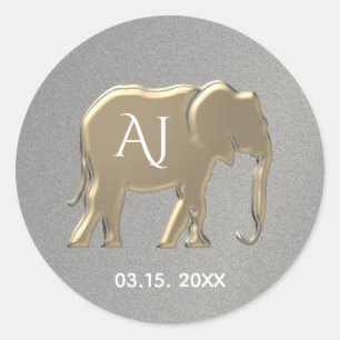 Silbernes und goldenes Hochzeitsgeschenk Runder Aufkleber