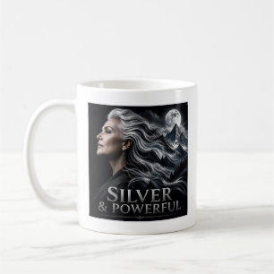 Silbernes und kraftvolles graues Haar Stolz Silber Kaffeetasse