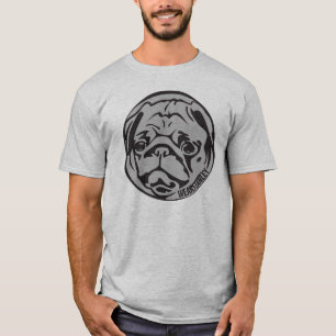 silbernes und schwarzes pugface T-Shirt
