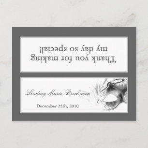 Silbernes weißes Party des Einladungspostkarte