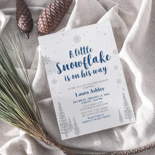 Silbernes Winter-Wunderland, Baby Shower/Sprinkle  Einladung