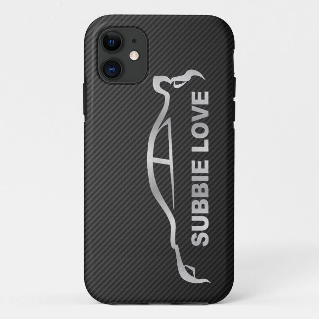 Silbernes WTI-Silhouette-Logo Case-Mate iPhone Hülle (Rückseite)